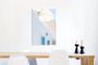 MuchoWow Wanddecoratie Metaal Aluminium Schilderij Industrieel Architectuur Parasol Deur Wit Blauw 40x60 cm Dibond Foto op aluminium Industriële muurdecoratie Voor de woonkamer slaapkamer - Thumbnail 1