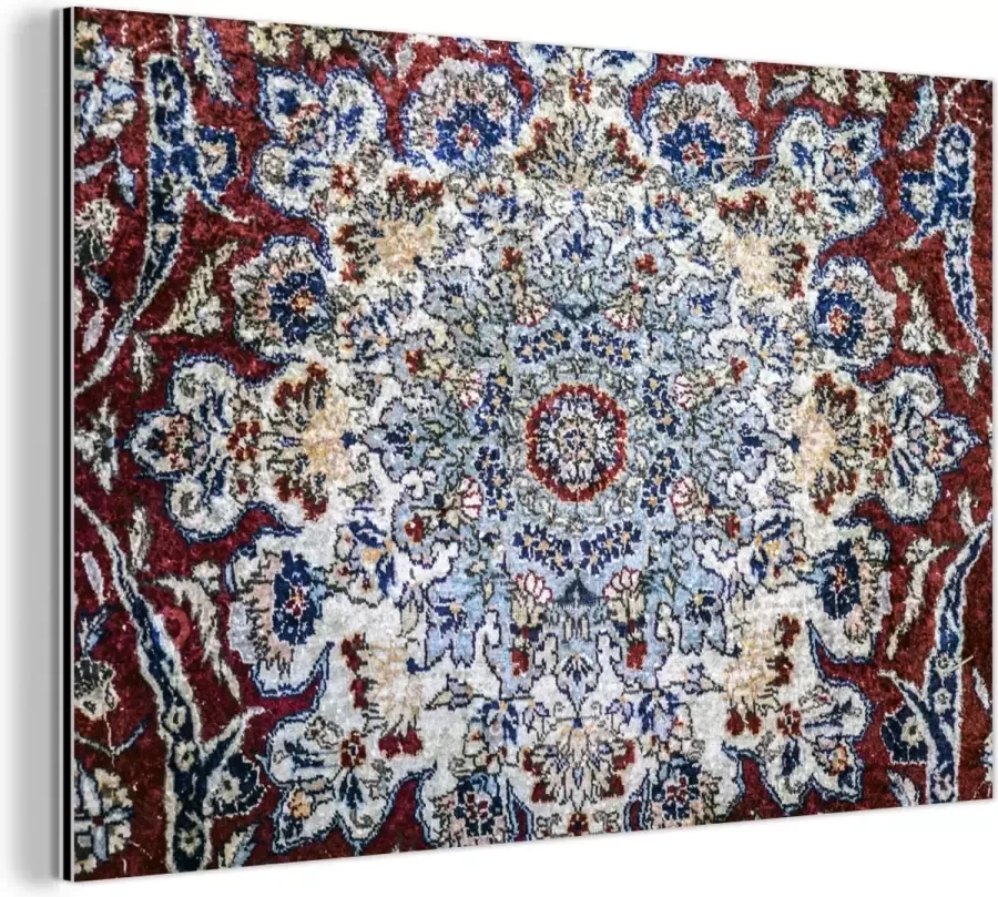 MuchoWow Wanddecoratie Metaal Aluminium Schilderij Industrieel Perzisch Tapijt Vloerkleed Mandala 150x100 cm Dibond Foto op aluminium Industriële muurdecoratie Voor de woonkamer slaapkamer - Foto 2