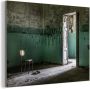 MuchoWow Wanddecoratie Metaal Aluminium Schilderij Industrieel Stoel Steen Deur Architectuur 160x120 cm Dibond Foto op aluminium Industriële muurdecoratie Voor de woonkamer slaapkamer - Thumbnail 1