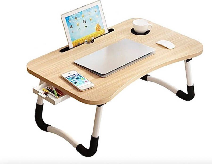 MULIN Laptoptafel Bedtafels Laptopstandaard Schoottafel Hout