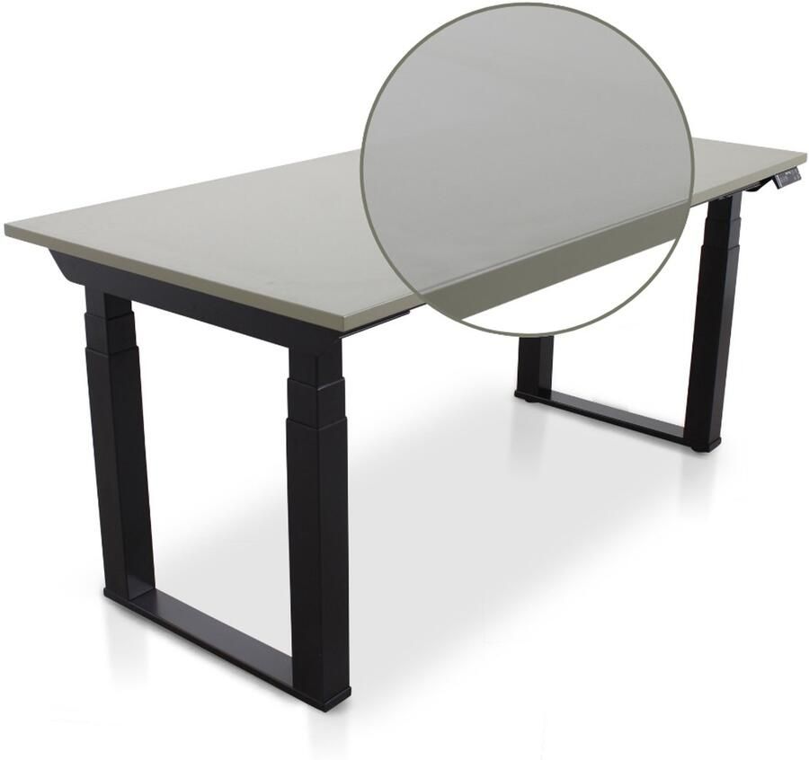 Multi Ratio Lineaflex MRC SOLID Zit-Sta Bureau – Elektrisch Verstelbaar – 160x80 cm – Blad Forest Green – Zwart Frame – ARBO Norm NEN-EN 527 – Met memorybediening – 200 KG Draagvermogen – 130 cm Hoog