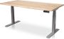 Lineaflex MRC Zit-sta bureau met massief eiken boomstam blad 160 x 80 cm MRC PRO NEN-EN 527 elektrisch verstelbaar frame zwart 130 cm hoog 150KG draagvermogen - Thumbnail 2