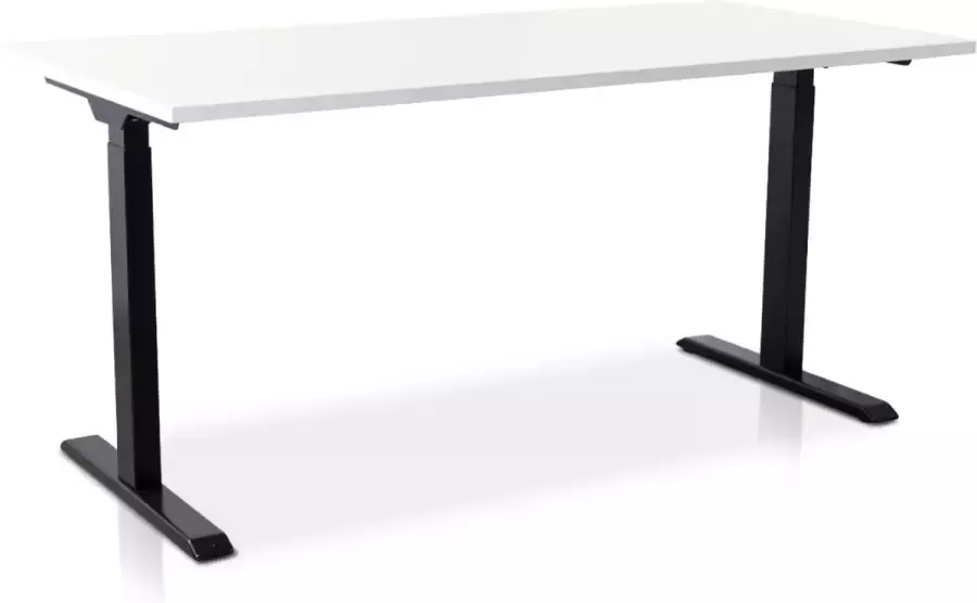 Multi Ratio Zit-sta bureau snelslinger verstelbaar MRC FAST FLEX 180 x 80 cm frame zwart blad wit