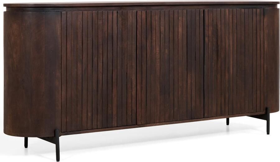 By fonQ Grand Dressoir Donkerbruin Mangohout B 180 cm