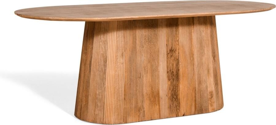 By fonQ Grand Eettafel Lichtbruin Mangohout 180 x 100 cm