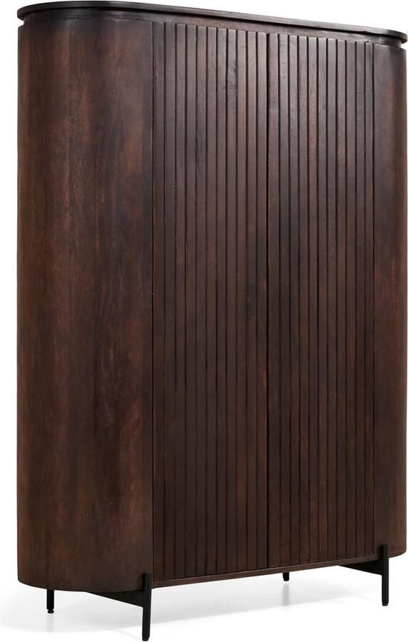 By fonQ Grand Wandkast Donkerbruin Mangohout