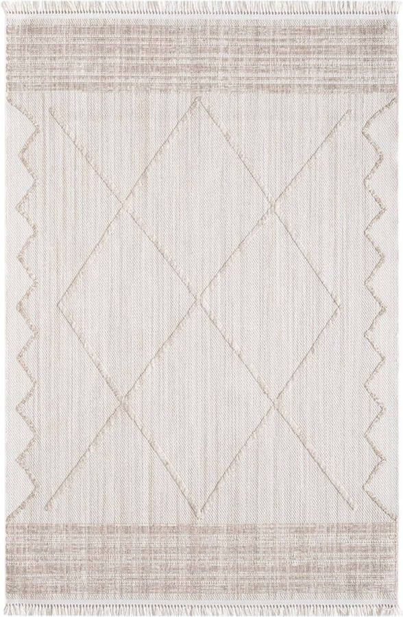 Muratap Clasico Vloerkleed Woonkamer Laagpolig Beige Tapijt- 200 CM ROND - Foto 2