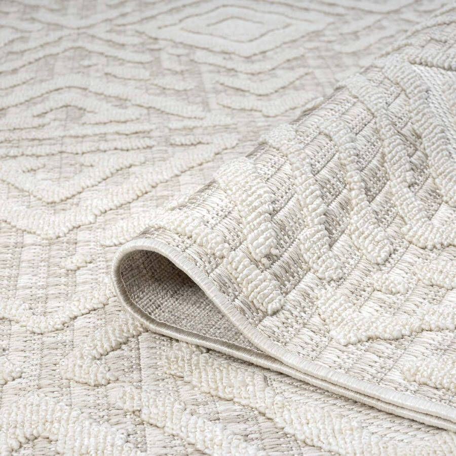 Muratap Clasico Vloerkleed Woonkamer Laagpolig Beige Tapijt- 80x300 CM