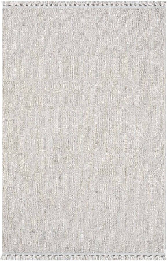 Muratap Clasico Vloerkleed Woonkamer Laagpolig Creme Tapijt- 80x150 CM