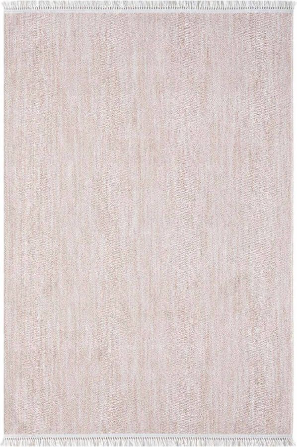 Muratap Clasico Vloerkleed Woonkamer Laagpolig Roze Tapijt- 80x300 CM