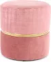 Muratap Velvet Fluweel Hocker Poef Fluweel Cleopatra Roze- 40 CM ROND - Thumbnail 1