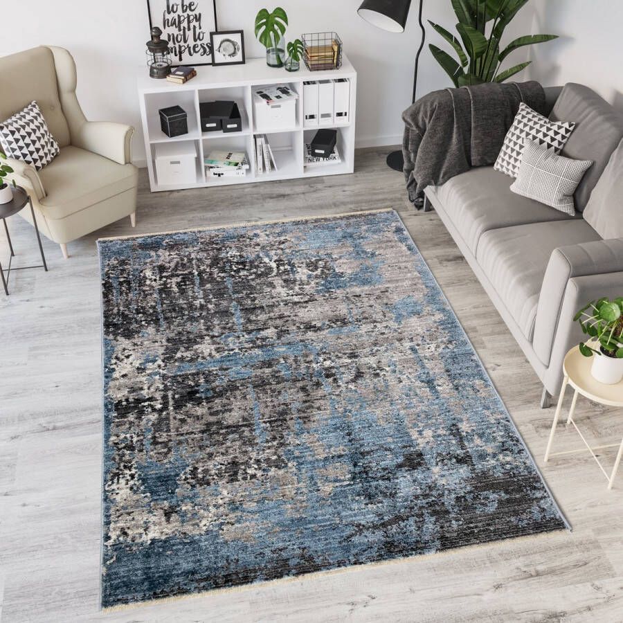 Muratap Everest Vloerkleed Modern Fashion Laagpolig Rechthoek Tapijt Woonkamer Wit- 120x160 CM