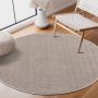 Muratap Everest Vloerkleed Modern Geometrisch Laagpolig Rond Tapijt Woonkamer Beige- 120 CM ROND - Thumbnail 1