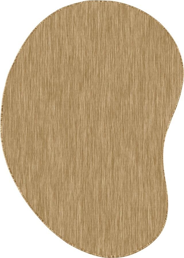 Muratap Brussels Uni Buitenkleed – Organisch Effen Indoor & Outdoor Vloerkleed – Tuinkleed Balkonkleed – Jute Beige- 240x340 CM Organisch