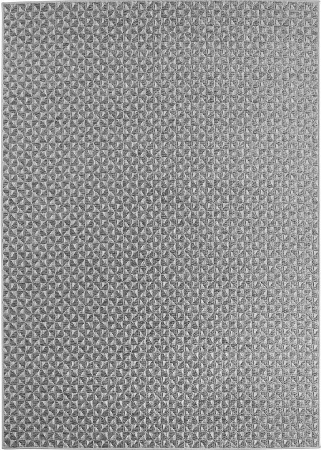 Muratap Buitenkleed IBIZA – Effen Vloerkleed – 3D Look – Voor Tuin Terras & Binnen Grijs- 280x370 CM