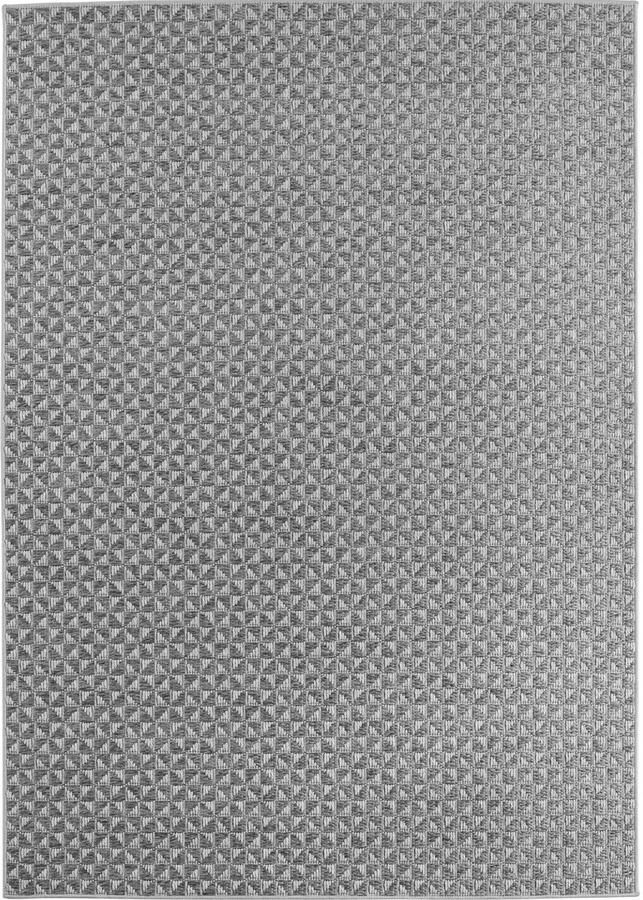 Muratap Buitenkleed IBIZA – Effen Vloerkleed – 3D Look – Voor Tuin Terras & Binnen Grijs- 140x200 CM - Foto 2