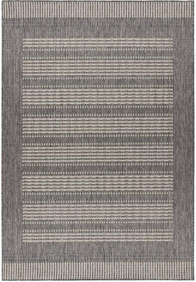 Muratap Casa Buitenkleed – Indoor & Outdoor Sisal-Look Vloerkleed Weerbestendig Tuin Balkonkleed Grijs- 120x170 CM