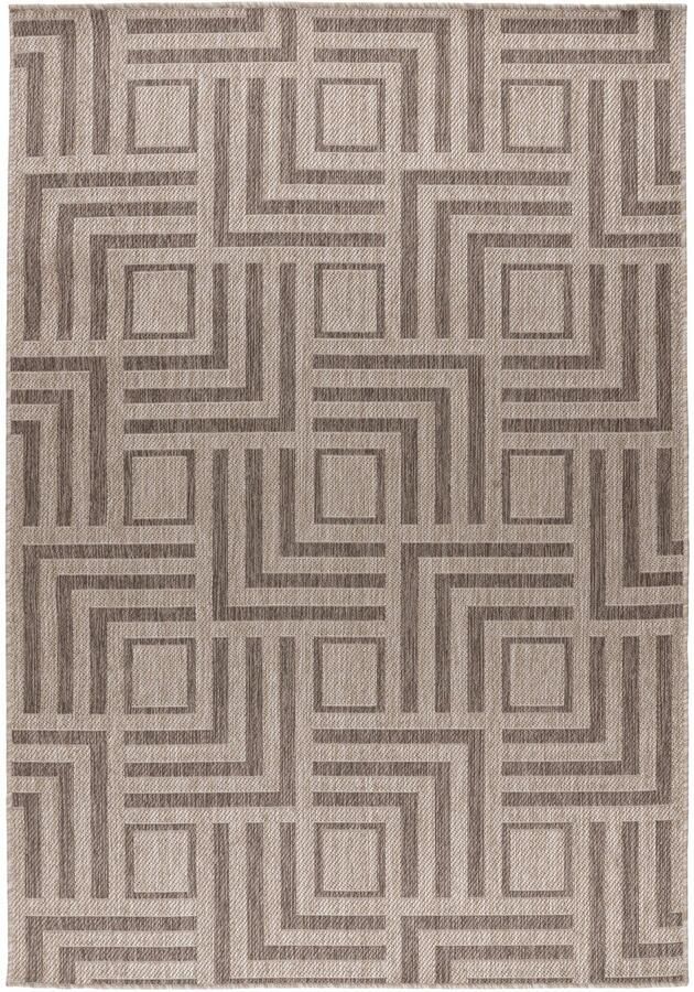 Muratap Casa Milano Buitenkleed – Indoor & Outdoor Sisal-Look Vloerkleed Weerbestendig Tuin Balkonkleed Taupe- 120x170 CM