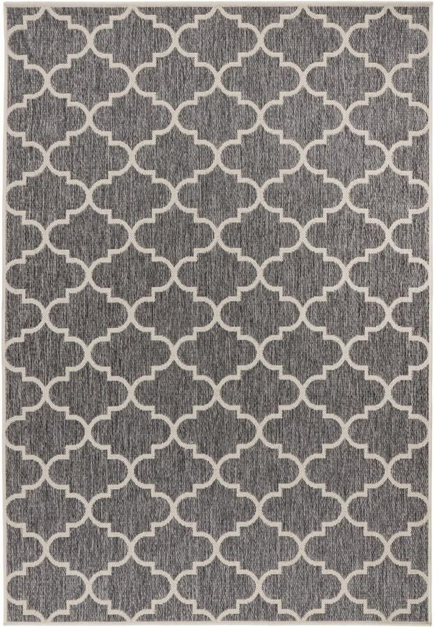 Muratap Casa Oriental Buitenkleed – Indoor & Outdoor Sisal-Look Vloerkleed Weerbestendig Tuin Balkonkleed Grijs- 160x230 CM