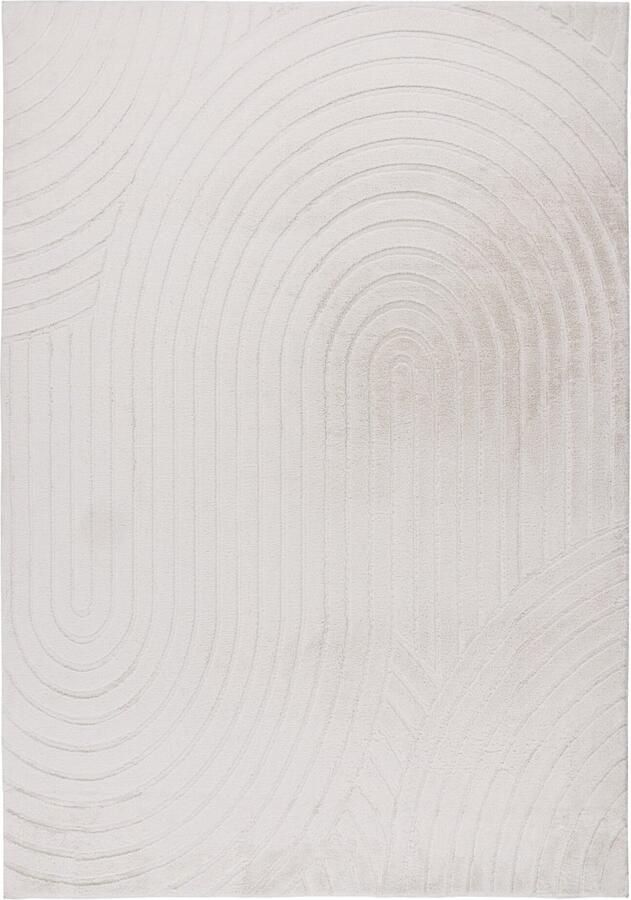 Muratap Comfort Japandi Fluffy Vloerkleed Creme Effen 3D Effect & Soft Touch- 160x230 CM