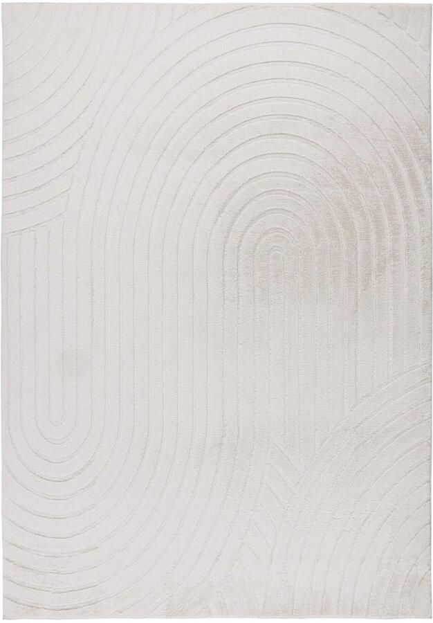 Muratap Comfort Japandi Fluffy Vloerkleed Creme Effen 3D Effect & Soft Touch- 120x170 CM