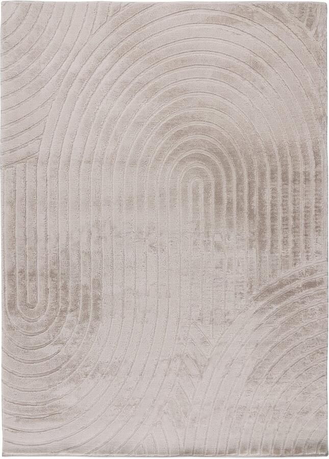 Muratap Comfort Japandi Fluffy Vloerkleed Taupe Effen 3D Effect & Soft Touch- 160x230 CM