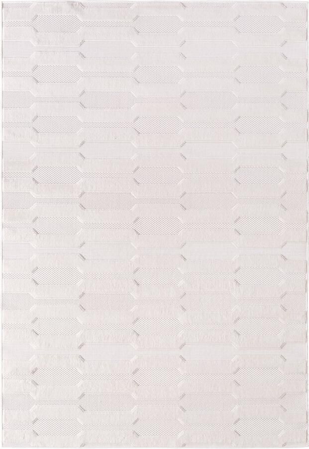 Muratap Doha Buitenkleed Effen In & Outdoor Vloerkleed voor Tuin Terras Balkon- Creme- 80x150 CM