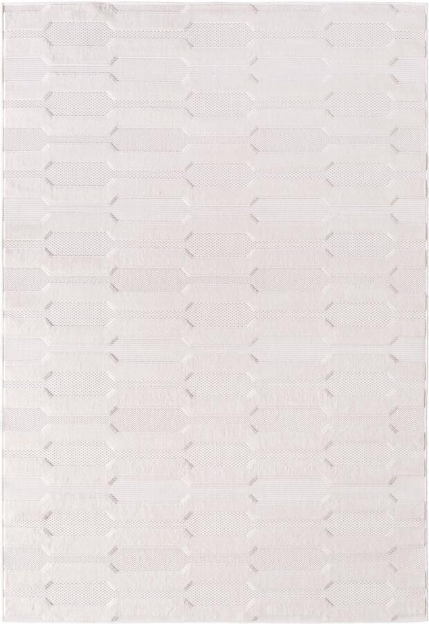 Muratap Doha Buitenkleed Effen In & Outdoor Vloerkleed voor Tuin Terras Balkon- Creme- 160x230 CM