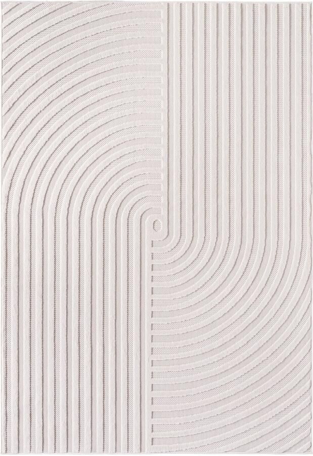 Muratap Doha Buitenkleed Japandi Modern In & Outdoor Vloerkleed voor Tuin Terras Balkon- Creme- 280x370 CM - Foto 2