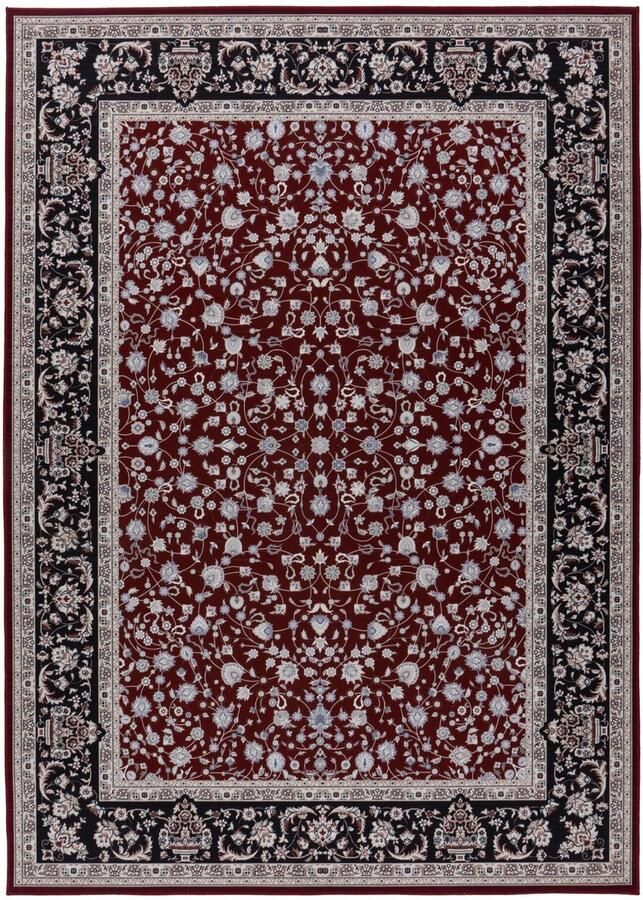 Muratap Dunya Klassiek Nain Oosters Vloerkleed Laagpolig Wasbaar Anti-Slip 100% Polyester Rood- 200x290 CM