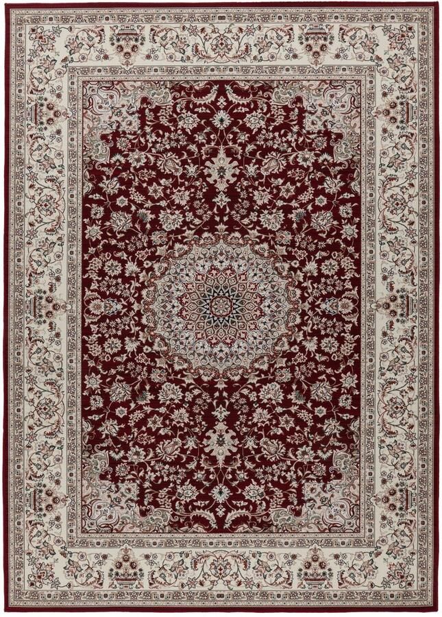 Muratap Dunya Klassiek Oosters Vloerkleed Laagpolig Wasbaar Anti-Slip 100% Polyester Rood- 120x170 CM