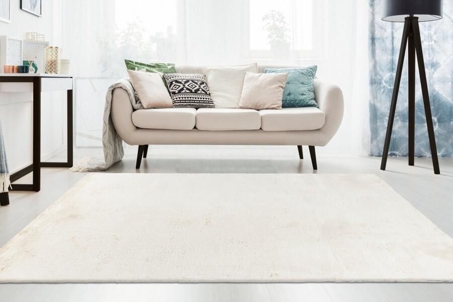 Muratap Tapijtenloods Fluffy Vacht Vloerkleed Woonkamer en Slaapkamer Creme 200x290 CM Superzacht Tapijt - Foto 2