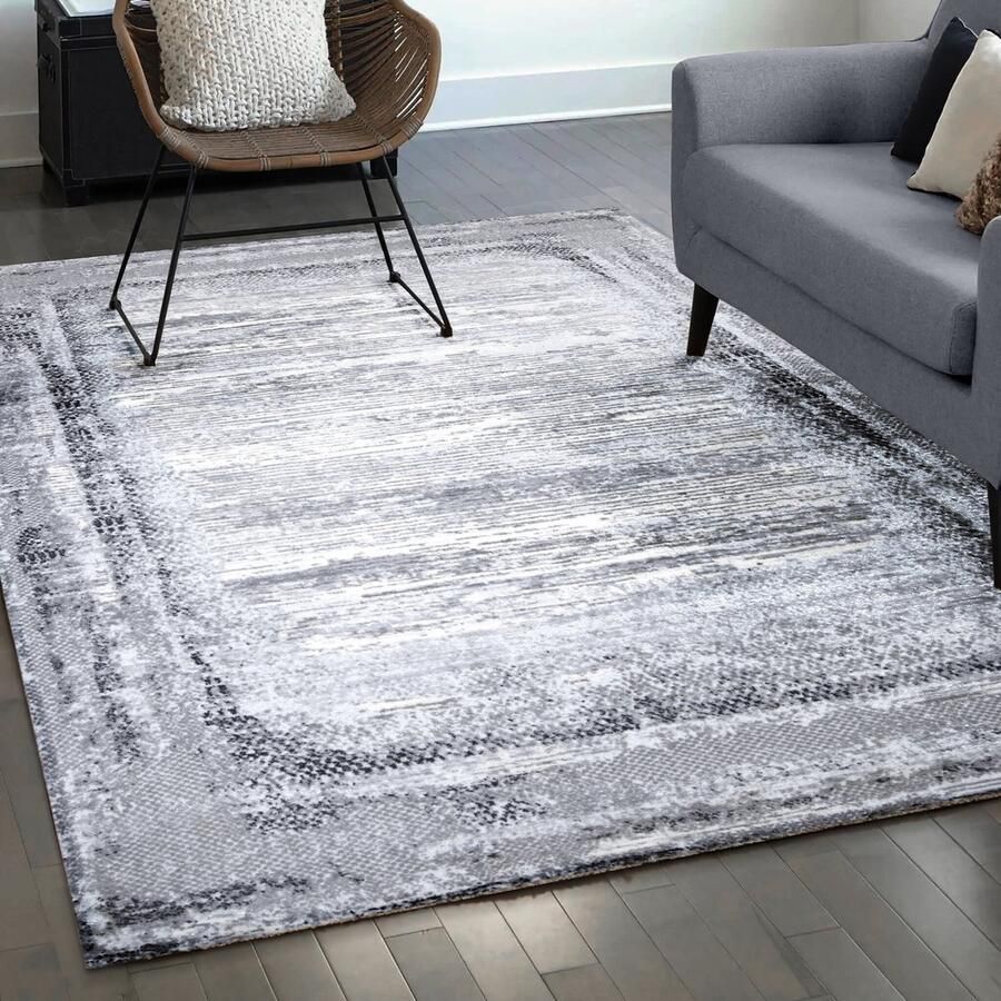 Muratap Fashion Relax Plus Laagpolig Vloerkleed Modern Luxe Lichtgrijs- 80x300 CM