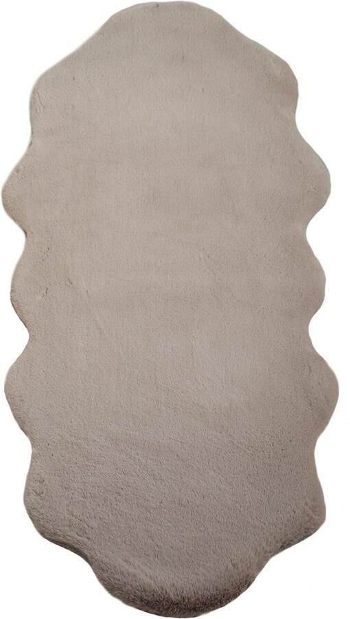 Muratap Fluffy Kids Kinder Vloerkleed Schapenvacht Hoogpolig Beige Kinderkamer Tapijt- 60x180 CM