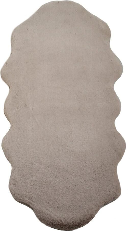 Muratap Fluffy Kids Kinder Vloerkleed Schapenvacht Hoogpolig Beige Kinderkamer Tapijt- 60x90 CM