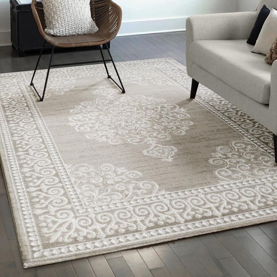 Muratap Harmony Vloerkleed Laagpolig Beige Oriënt Look- 200x280 CM