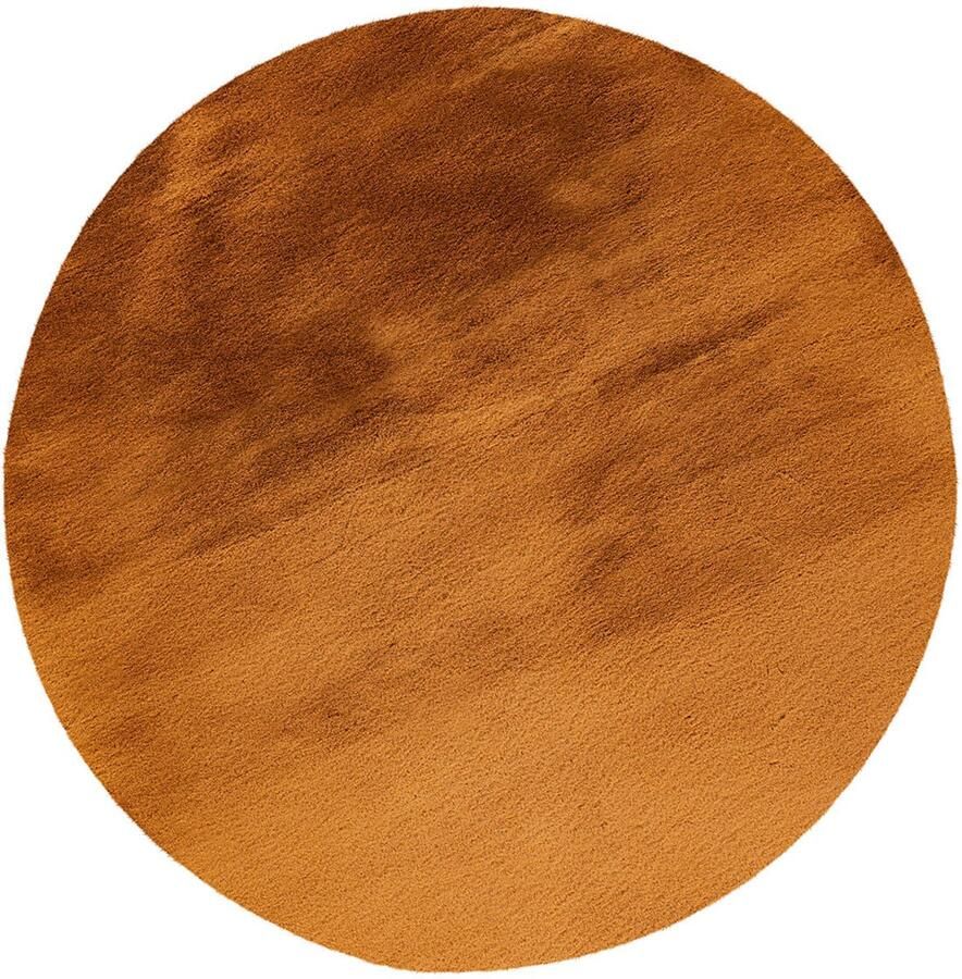 Muratap Tapijtenloods Heaven Vacht Vloerkleed Hoogpolig Soft Touch Goud- 160 CM ROND - Foto 2