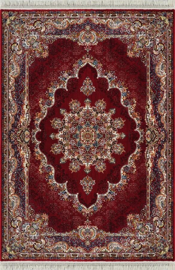 Muratap Isfahan Oosters Vloerkleed Nain Laagpolig Klassiek Vintage Tapijt Rood Multi- 300x400 CM