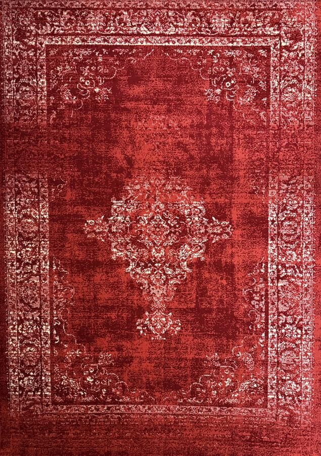 Muratap Istanbul Vintage Laagpolig Vloerkleed Retro Tapijt Rood- 160x230 CM