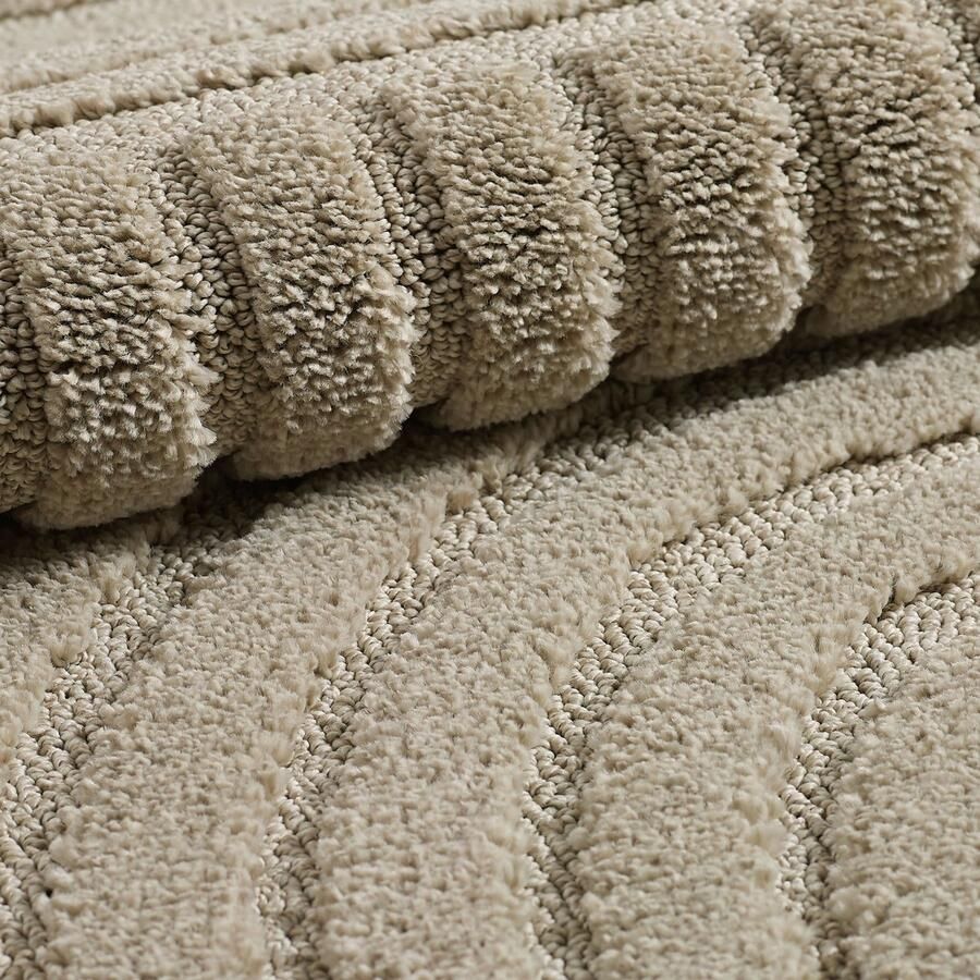 Muratap Tapijtenloods Japandi ART Rond Vloerkleed Boho Scandinavisch Laagpolig Effen Beige- 200 CM ROND - Foto 2