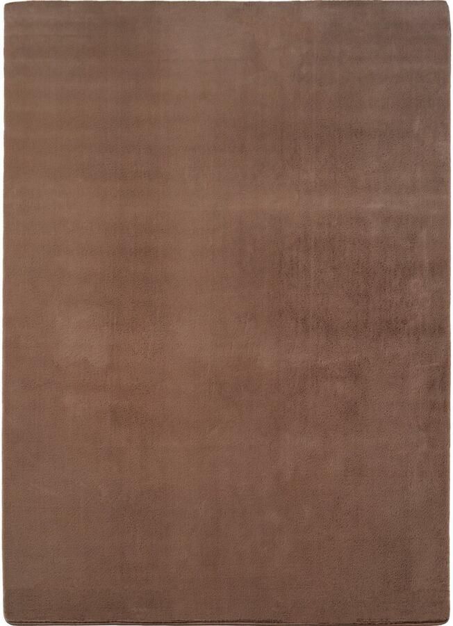 Muratap JOY Effen Soft Rond Vloerkleed – 100% Polyester – Anti-Slip Bruin- 120 CM ROND