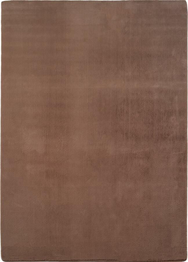 Muratap JOY Effen Soft Vloerkleed – 100% Polyester – Anti-Slip Bruin- 120x160 CM