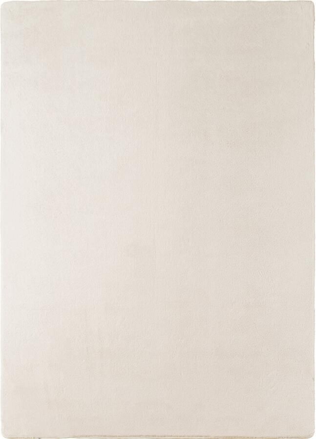 Muratap JOY Effen Soft Vloerkleed – 100% Polyester – Anti-Slip Creme- 80x250 CM