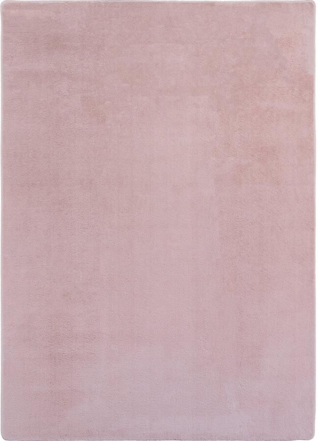 Muratap JOY Effen Soft Rond Vloerkleed – 100% Polyester – Anti-Slip Roze- 80 CM ROND