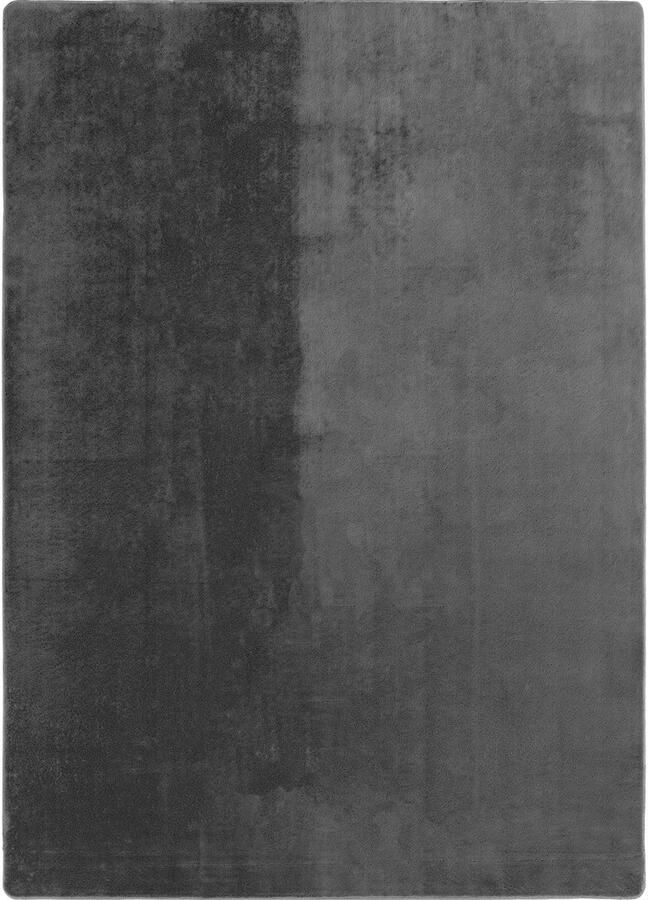 Muratap JOY Effen Soft Vloerkleed – 100% Polyester – Anti-Slip Grijs- 80x250 CM