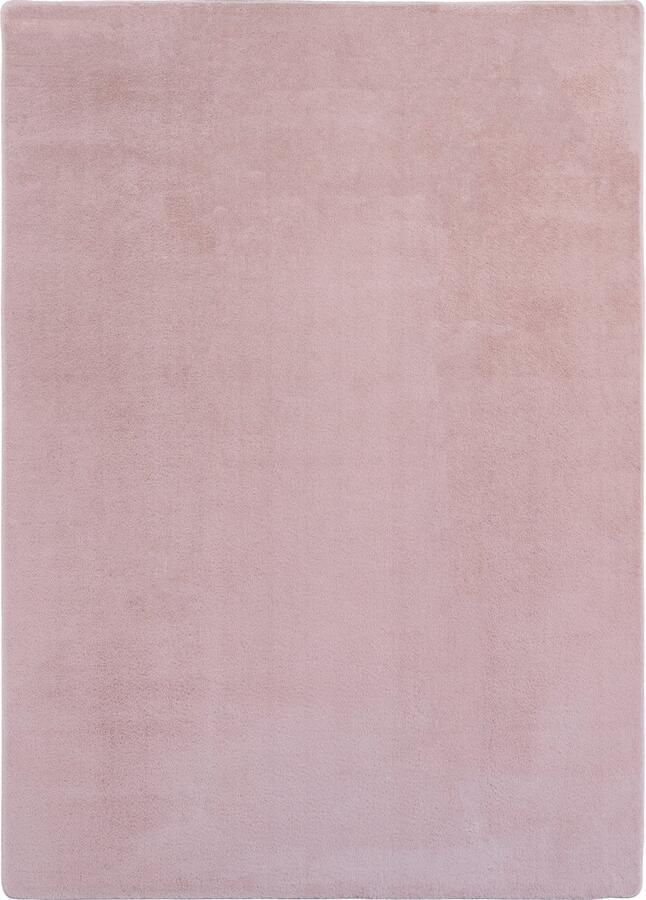 Muratap JOY Effen Soft Rond Vloerkleed – 100% Polyester – Anti-Slip Roze- 120 CM ROND