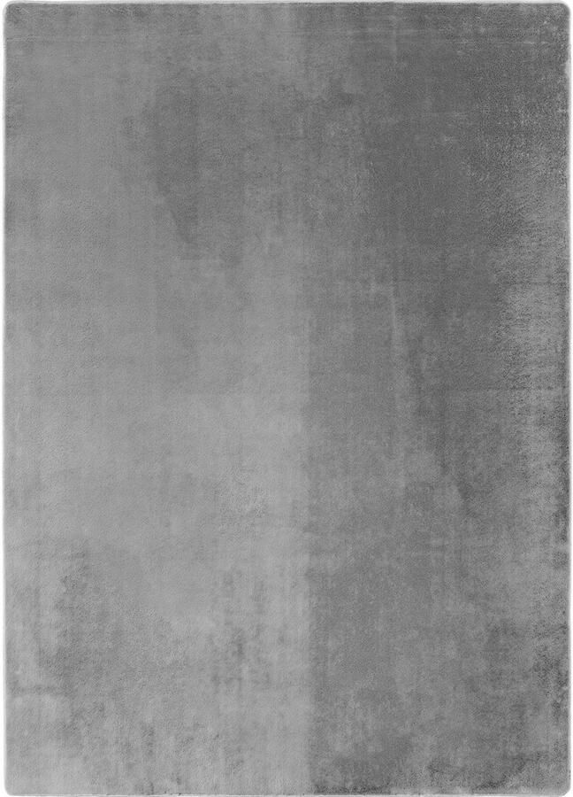 Muratap JOY Effen Soft Vloerkleed – 100% Polyester – Anti-Slip Zilver- 240x340 CM