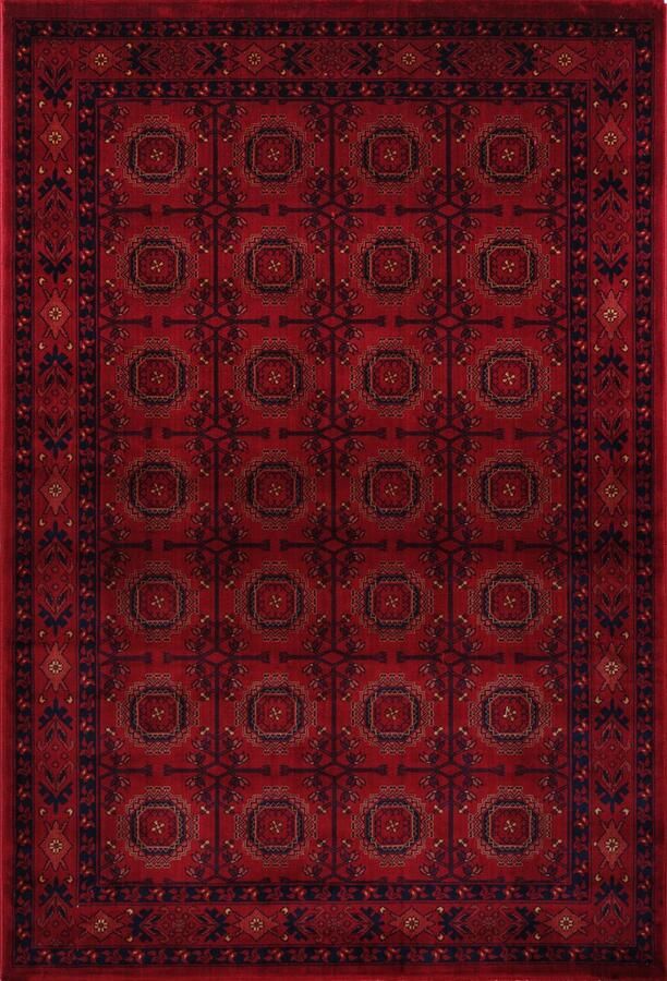 Muratap Keshan Oosters Vloerkleed Laagpolig Klassiek Vintage Tapijt Rood- 80x300 CM