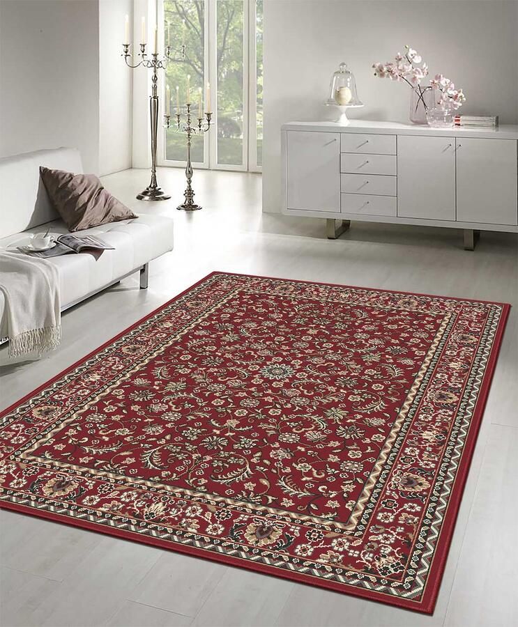 Muratap Klassiek Rood Oosters Vloerkleed – Nain Collectie Traditioneel Vintage Tapijt- 140x200 CM