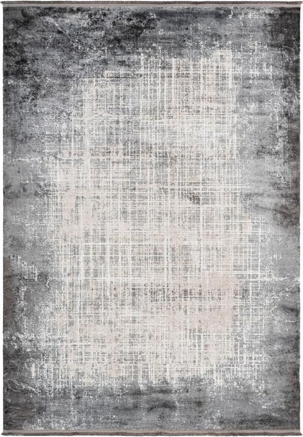 Muratap Luxury Picasso Elysee Vloerkleed Laagpolig Luxe Tapijt Soft Fluweel Zilver- 120x170 CM